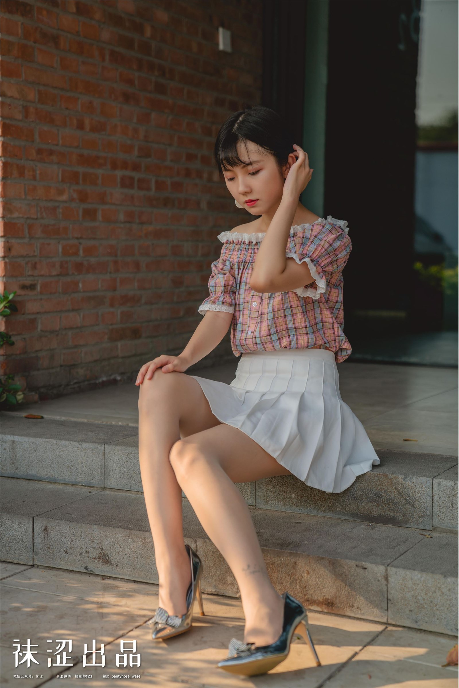 Socks acerbity 076 warm ~ pastoral style pleated skirt(49)